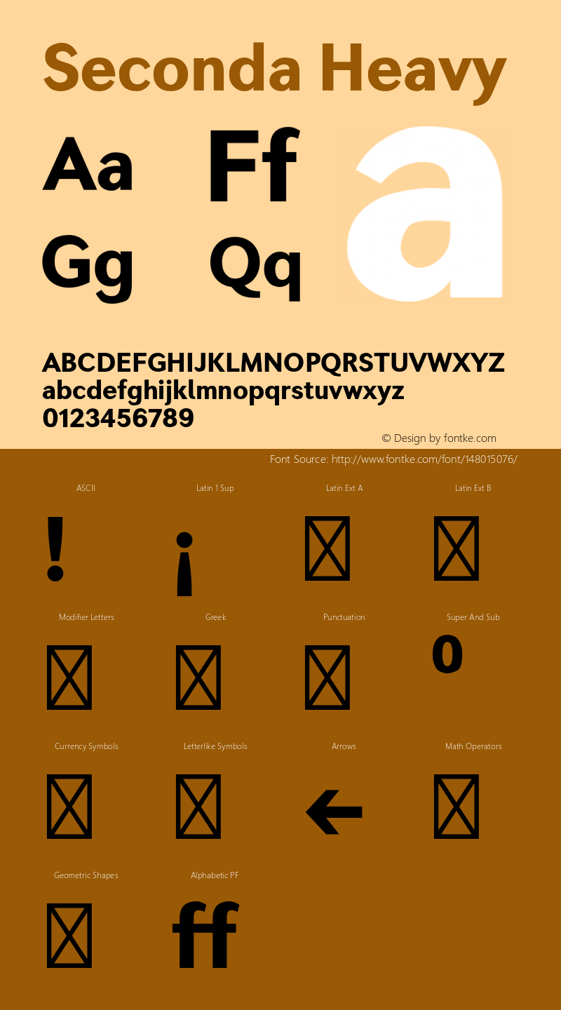 Seconda-Heavy Version 1.14          UltraPrecision Font Font Sample