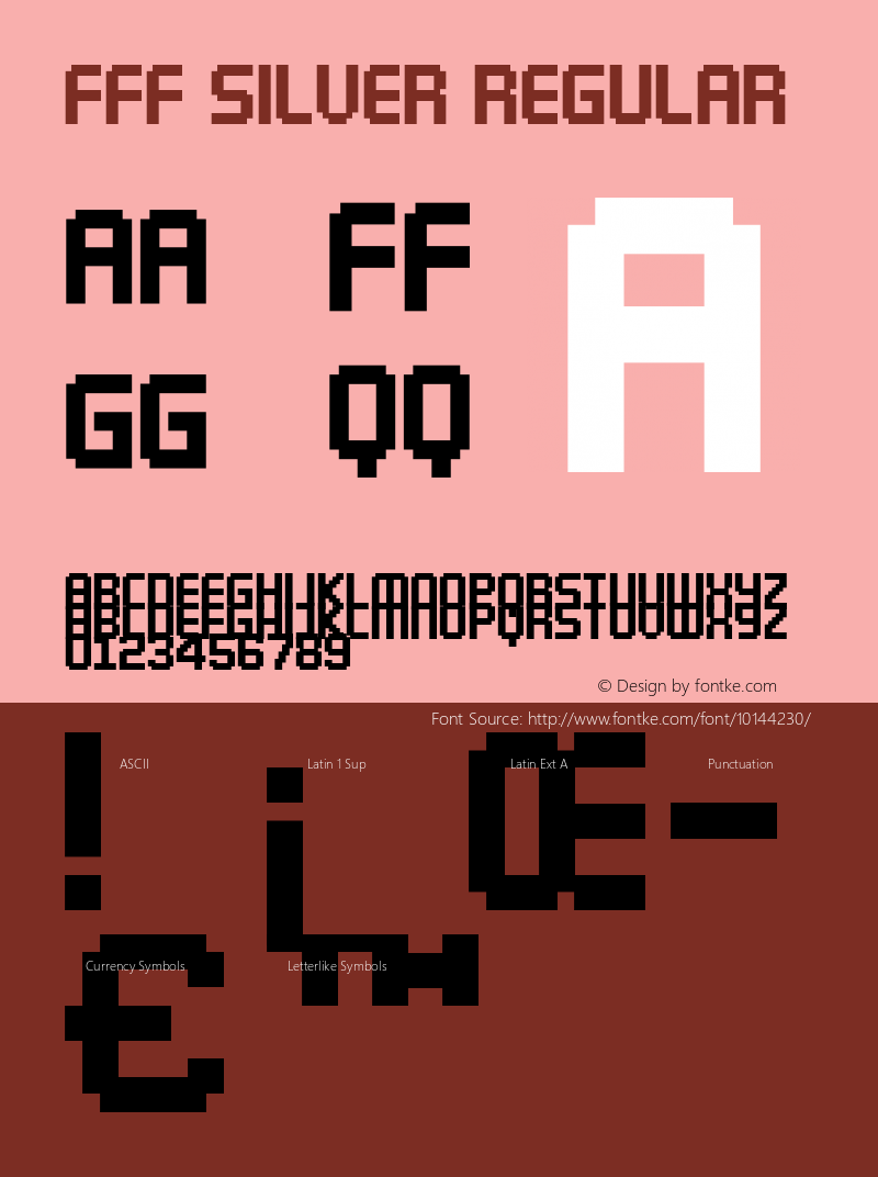 FFF Silver Regular 1.5 Font Sample