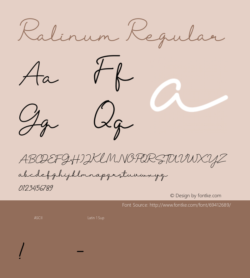 Ralinum Version 1.00;May 13, 2020;FontCreator 12.0.0.2545 64-bit Font Sample