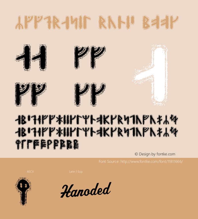 Yggdrasil Runic Book Version 1.000 Font Sample