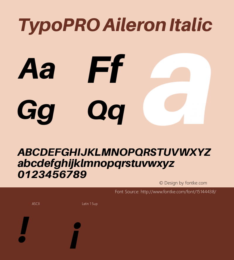 TypoPRO Aileron Italic Version 1.000;PS 001.000;hotconv 1.0.70;makeotf.lib2.5.58329 Font Sample