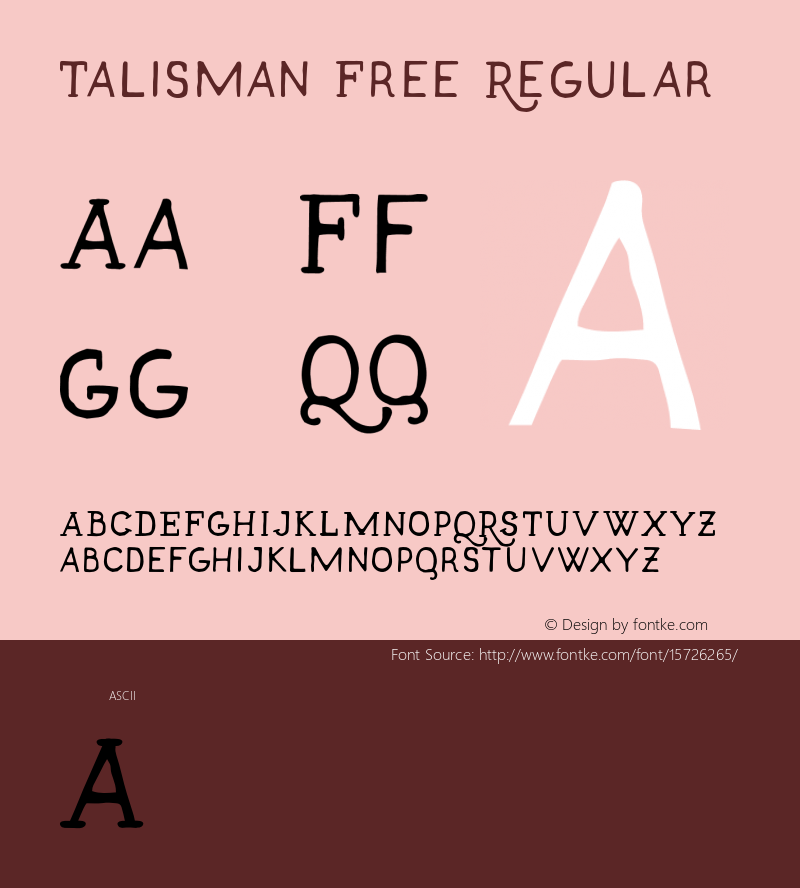 Talisman Free Regular Version 1.000;PS 001.001;hotconv 1.0.56 Font Sample