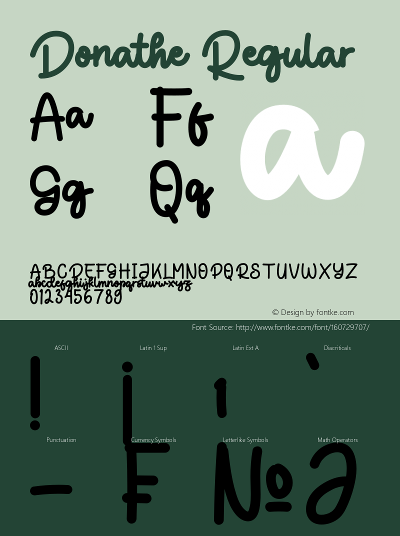 Donathe Version 1.00;March 15, 2021;FontCreator 12.0.0.2525 64-bit Font Sample