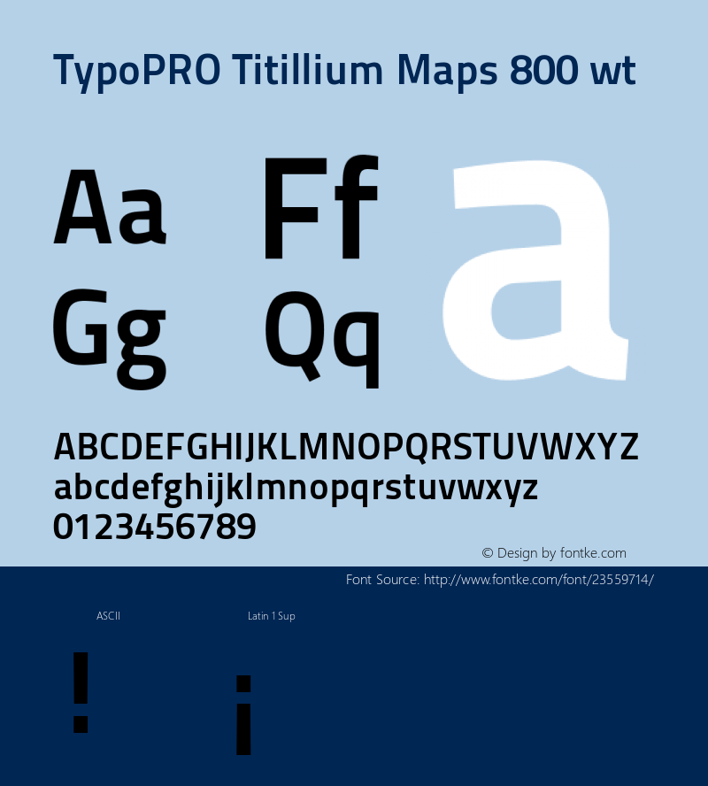 TypoPRO TitilliumMaps29L-800wt Version 001.001 Font Sample