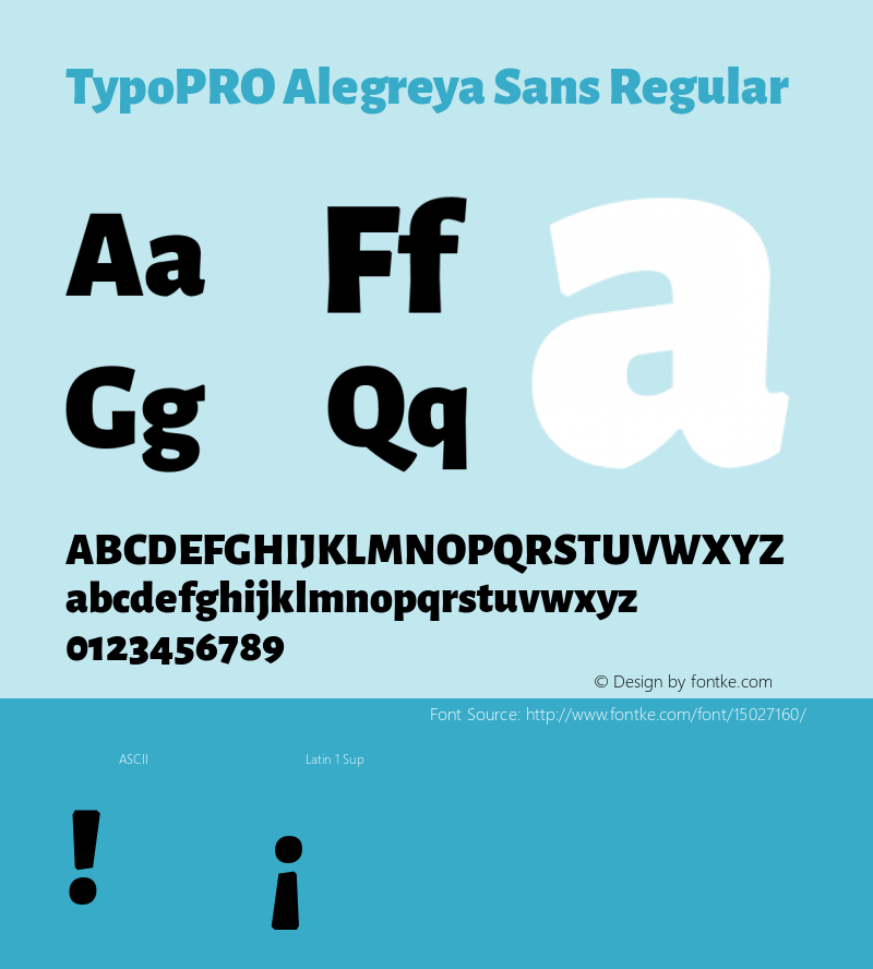 TypoPRO Alegreya Sans Regular Version 1.000;PS 001.000;hotconv 1.0.70;makeotf.lib2.5.58329 DEVELOPMENT Font Sample