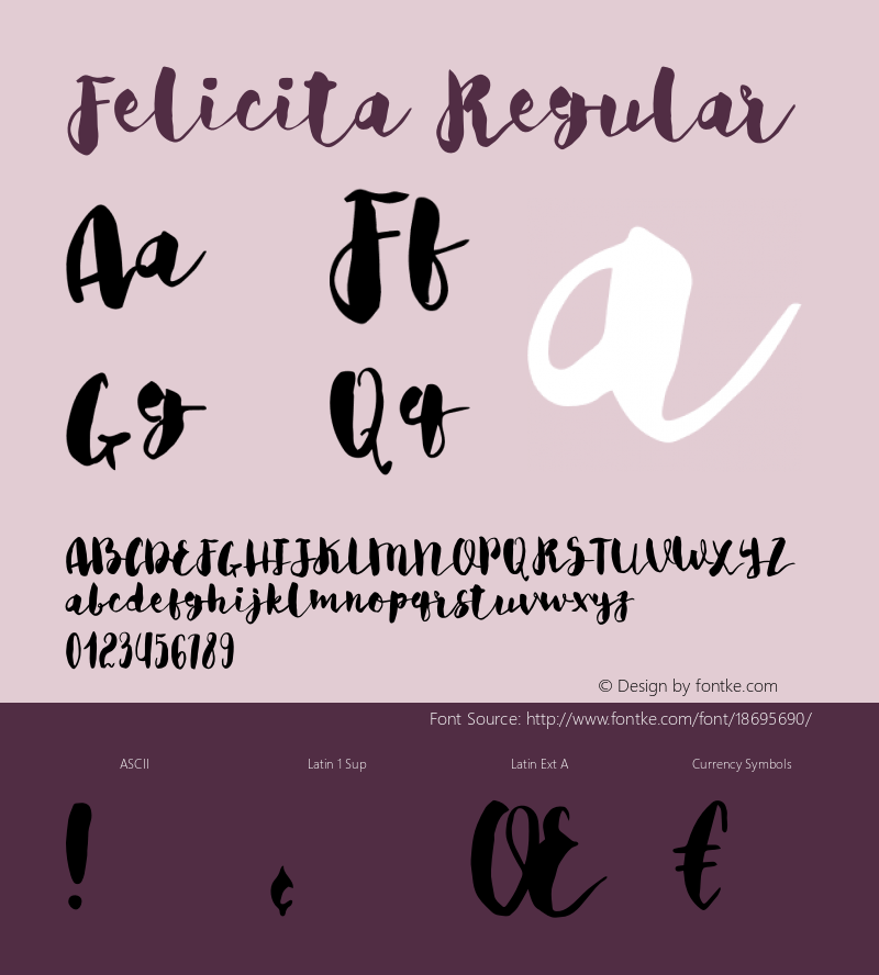Felicita Regular Version 1.013;Fontself Maker 1.1.0 Font Sample