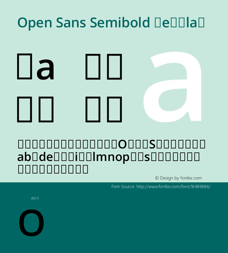 Open Sans Semibold Regular Version 1.10 Font Sample