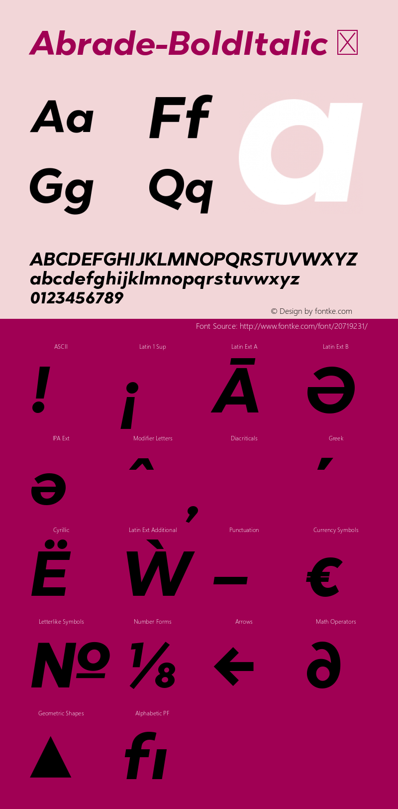 ☞Abrade Bold Italic Version 1.000;com.myfonts.easy.greyscale-type.abrade.bold-italic.wfkit2.version.4pJD Font Sample