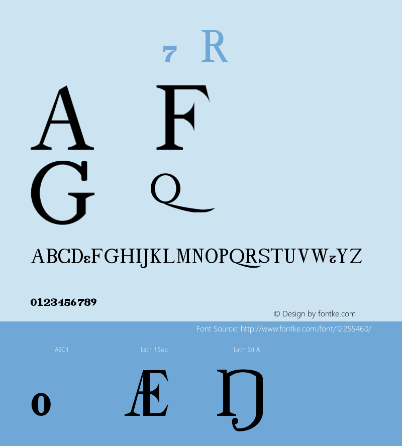 drminf7 Regular Version 001.001 Font Sample