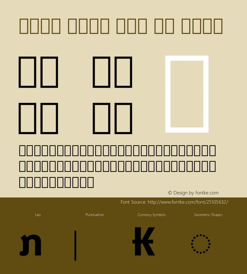 Noto Sans Lao UI Bold Version 2.000 Font Sample