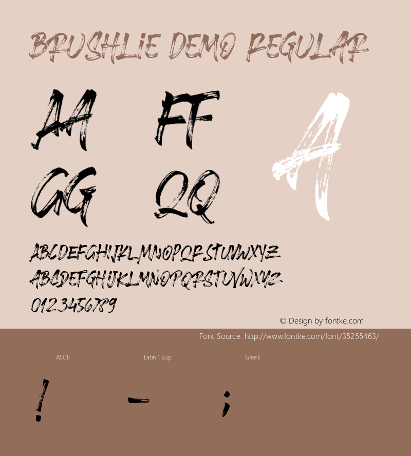 Brushlie Demo Version 1.00;July 11, 2019;FontCreator 11.5.0.2430 64-bit Font Sample