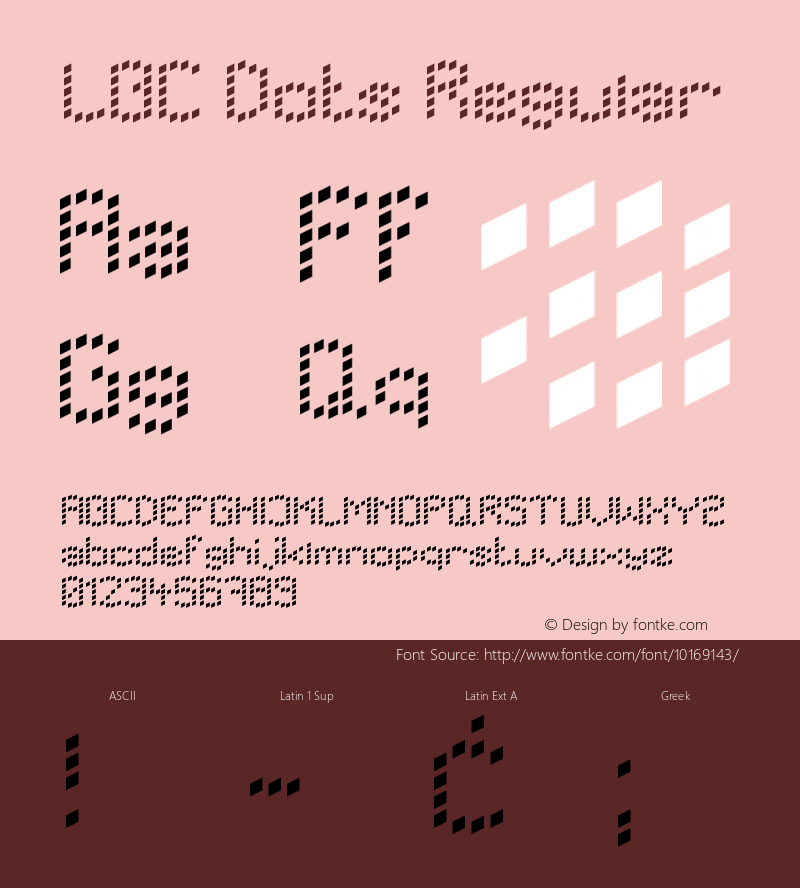 LBC Dots Regular Version 1.00, Dec. 2003 Font Sample