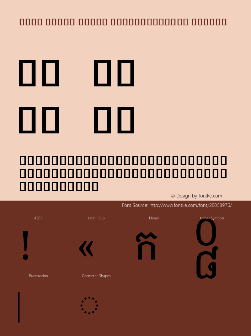 Noto Serif Khmer SemiCondensed Medium Version 2.001 Font Sample
