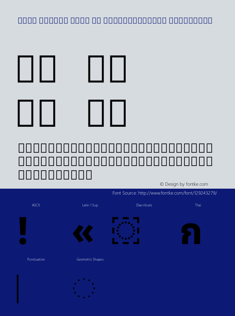 Noto Looped Thai UI SemiCondensed ExtraBold Version 1.00 Font Sample