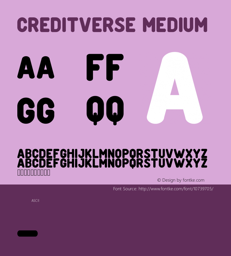 Creditverse Medium Version 001.000 Font Sample