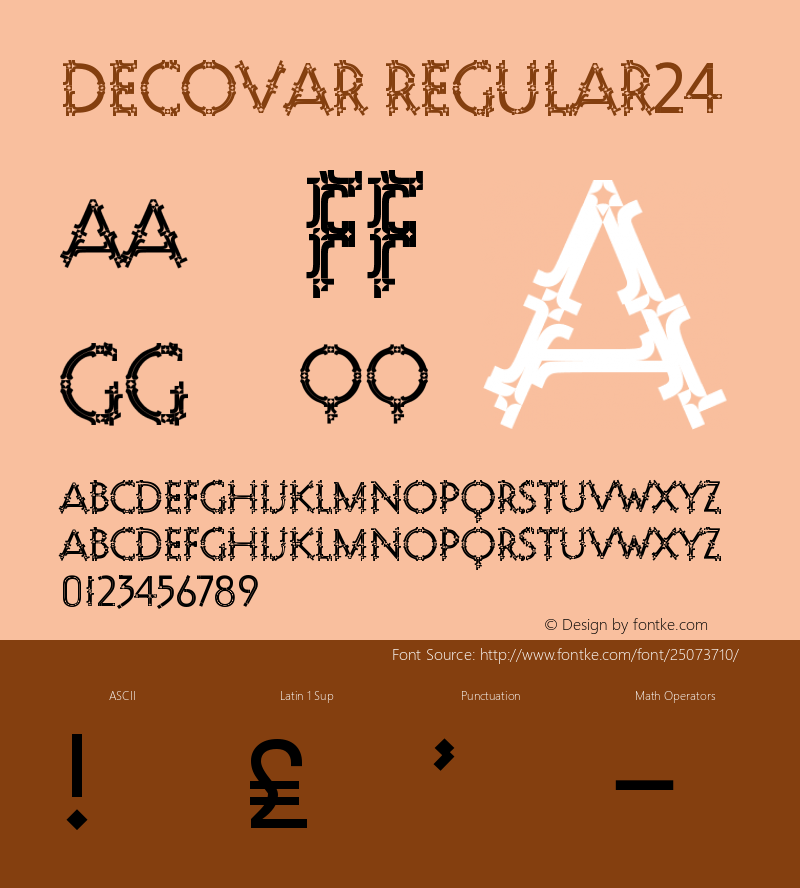 Decovar Regular24 Version 0.000;PS 0.0;hotconv 1.0.88;makeotf.lib2.5.647800 DEVELOPMENT Font Sample