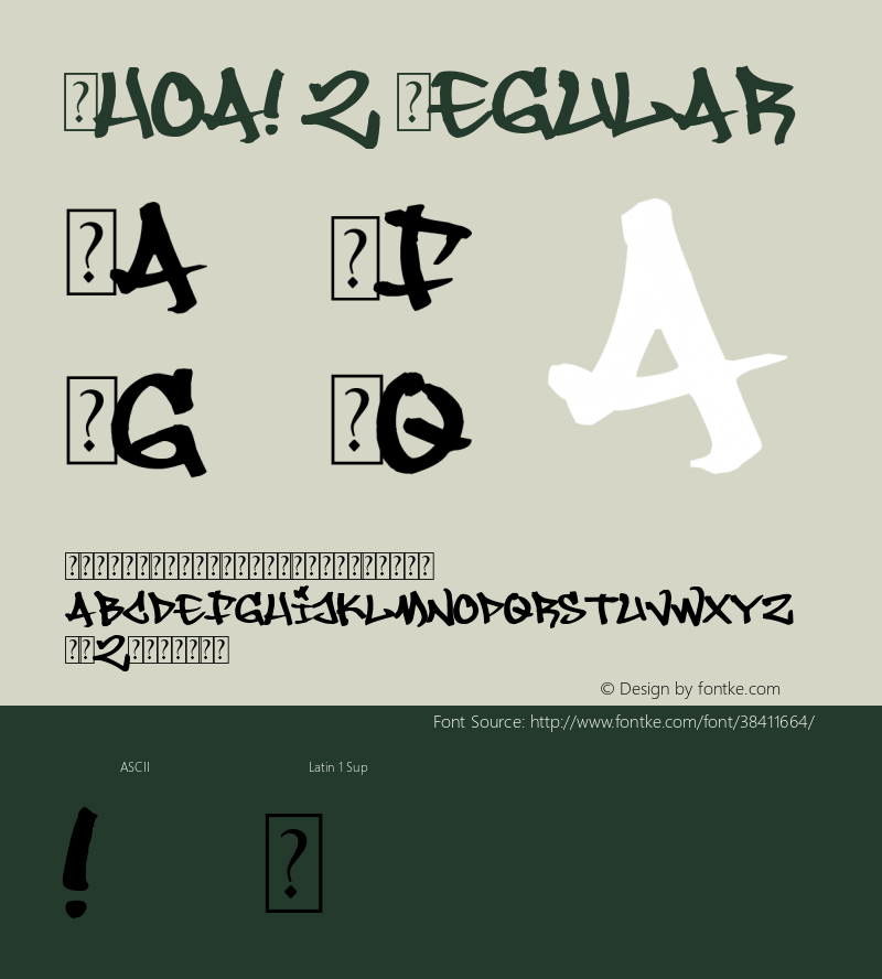 Whoa! 2 Version 1.00;September 26, 2019;FontCreator 12.0.0.2545 64-bit Font Sample