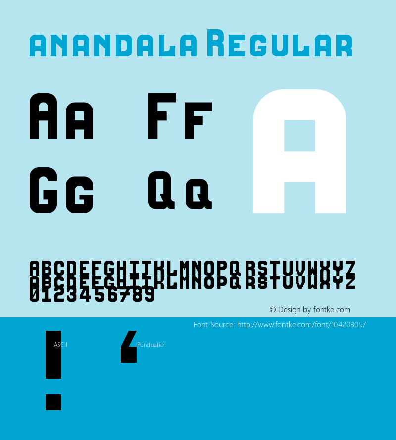 anandala Regular Version 1.0 Font Sample