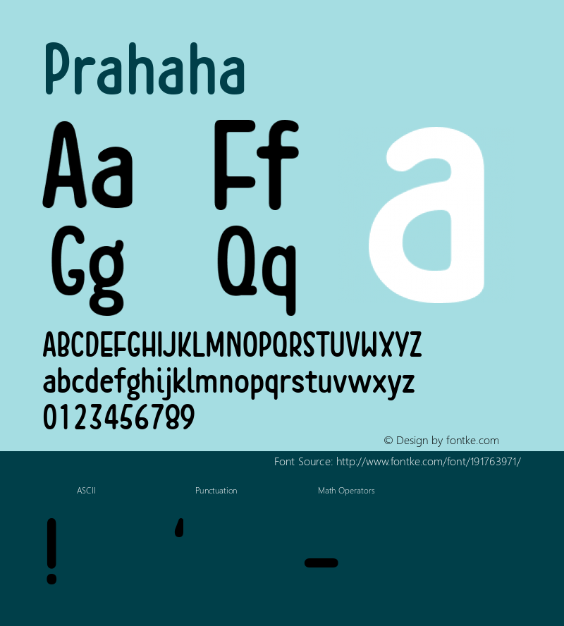 ☞Prahaha Version 001.000;com.myfonts.easy.winnietan.prahaha.regular.wfkit2.version.4192图片样张