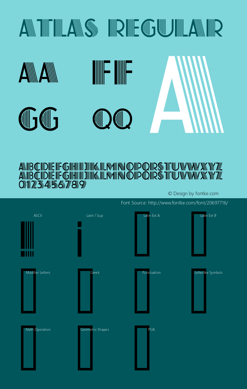 Atlas Macromedia Fontographer 4.1.3 6/18/03 Font Sample