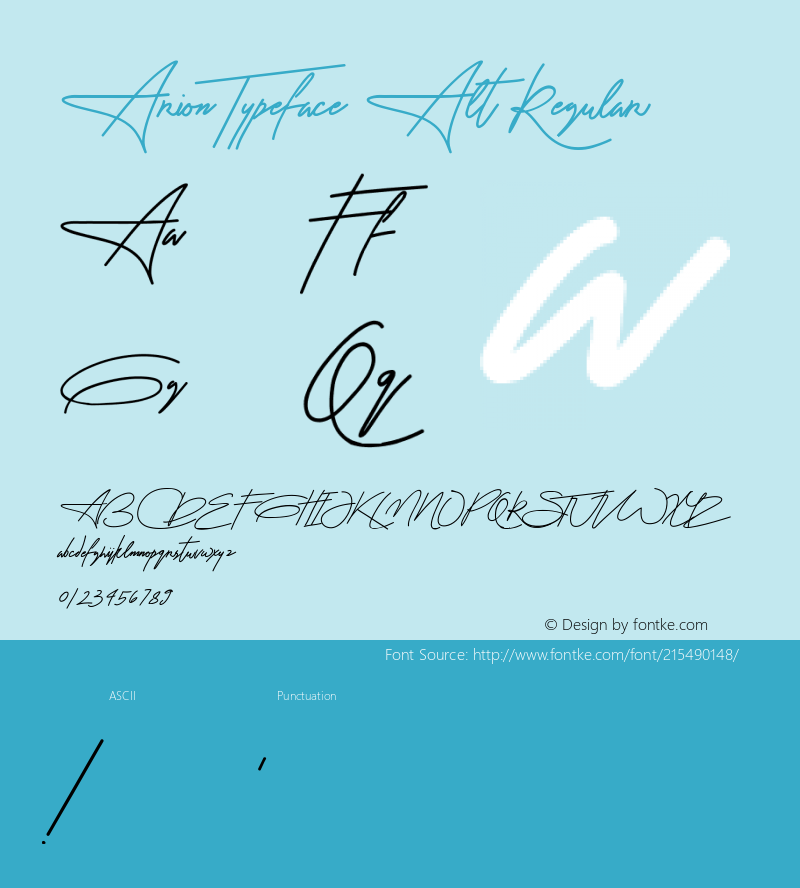 Arion Typeface Alt 图片样张