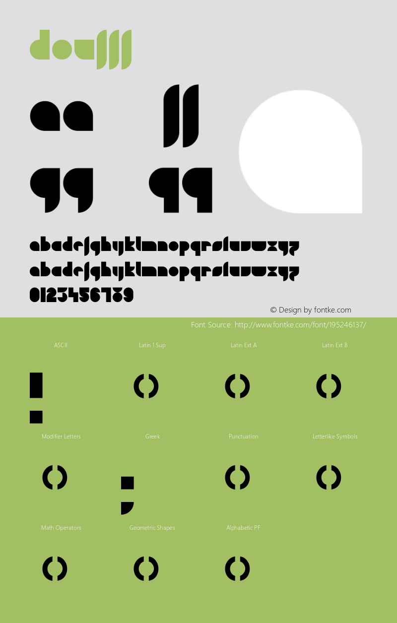 ☞Doufff 001.000;com.myfonts.dsgnhaus.doufff.regular.wfkit2.2XJE图片样张