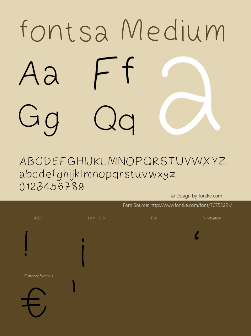 fontsa Version 001.000 Font Sample