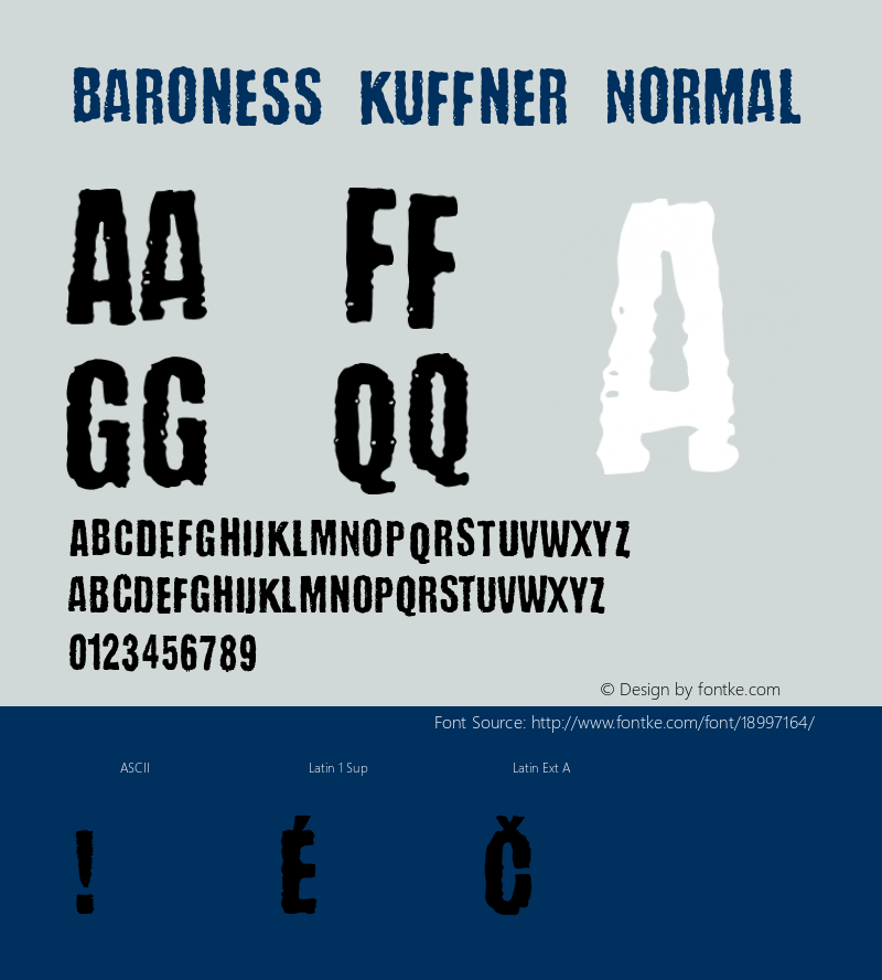 Baroness Kuffner Normal Version 1.000 Font Sample