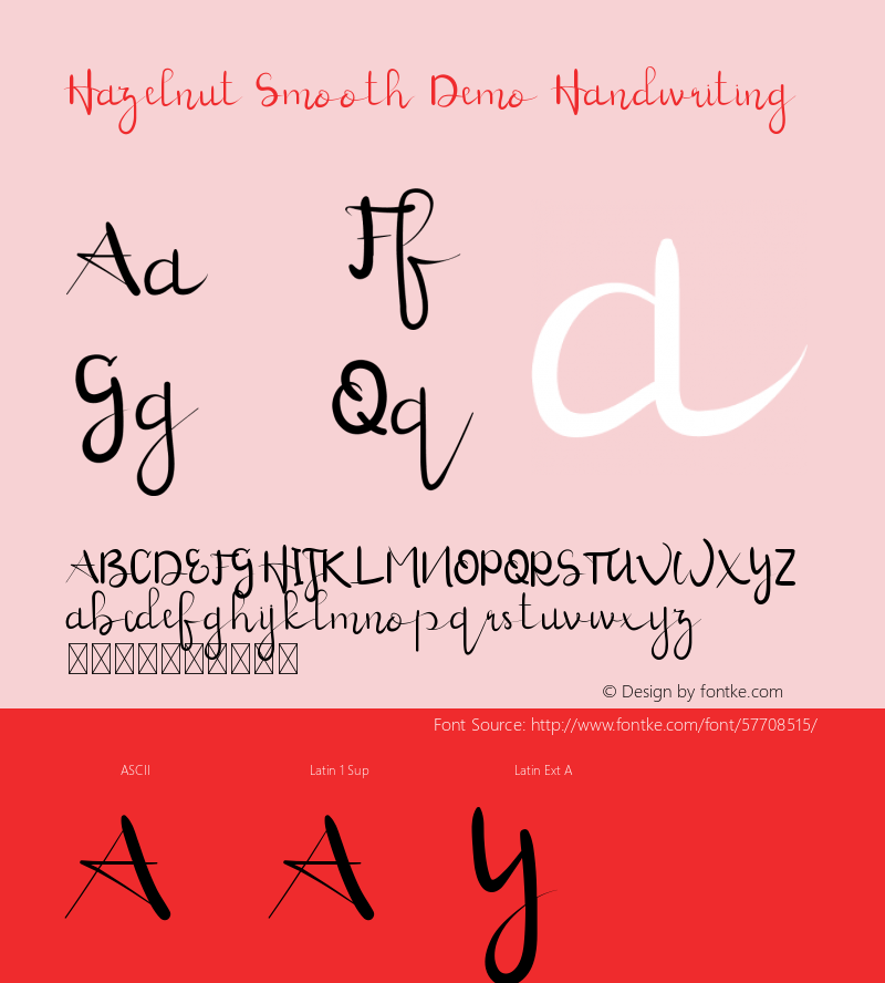 Hazelnut Smooth Demo Handwriting Version 1.002;Fontself Maker 3.4.0 Font Sample