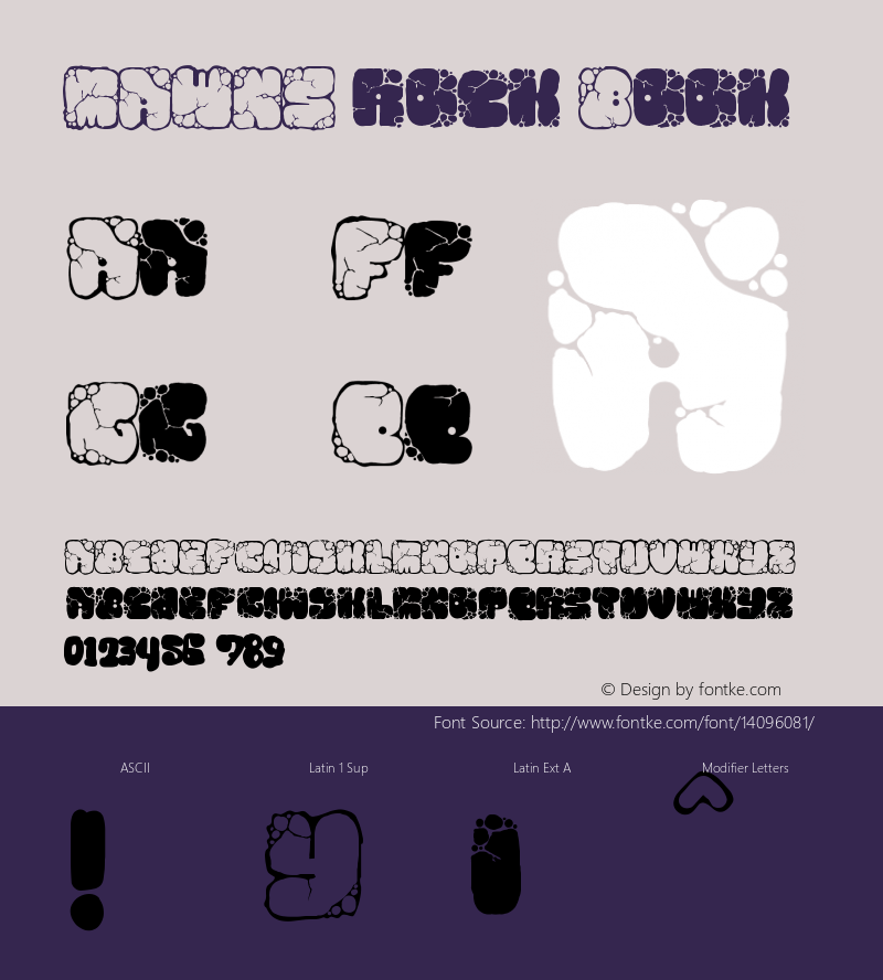 MAWNS rock Book Version 1.000 2011 Font Sample