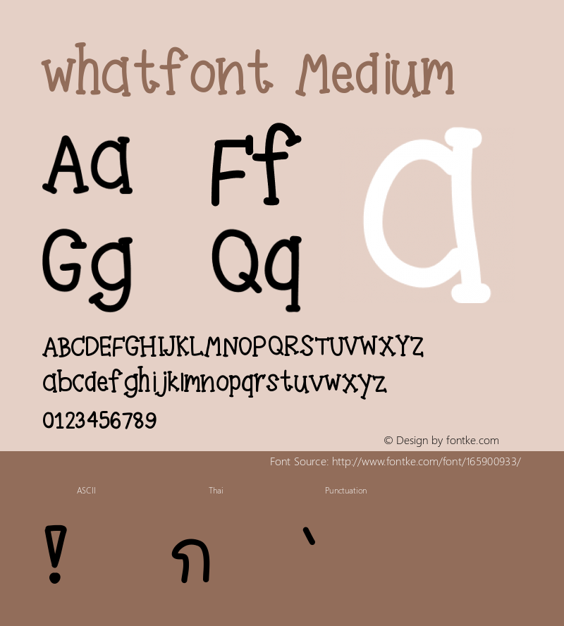 whatfont Version 001.000 Font Sample