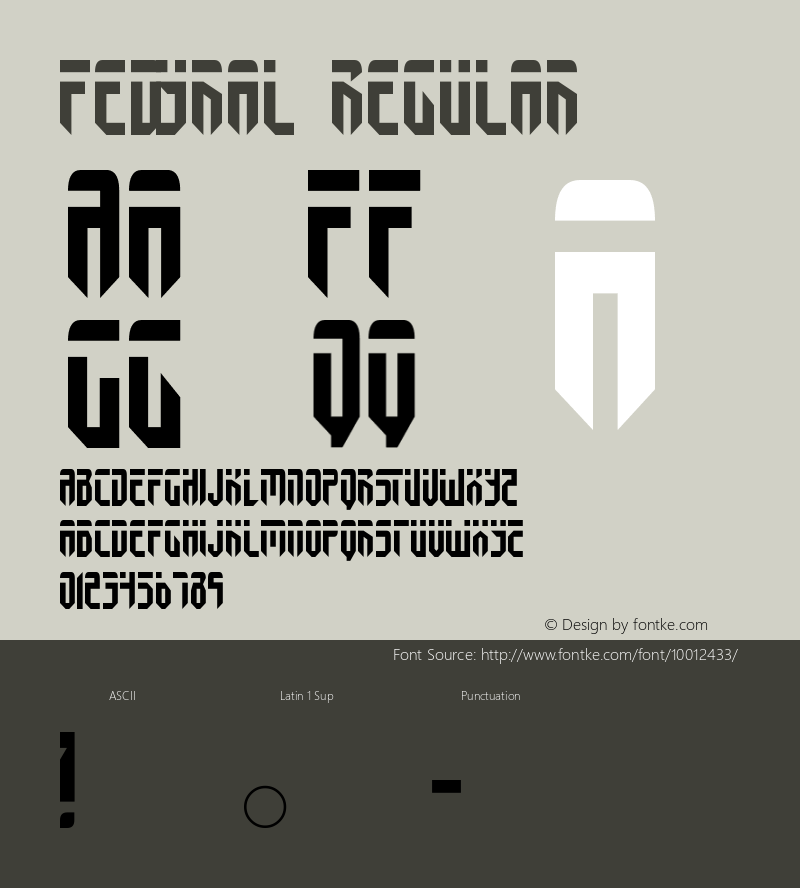 Fedyral Regular 1 Font Sample