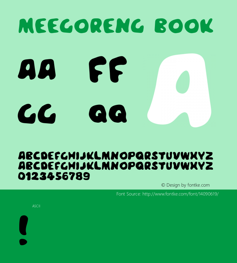 Meegoreng Book Version Meegoreng version1.0 Font Sample
