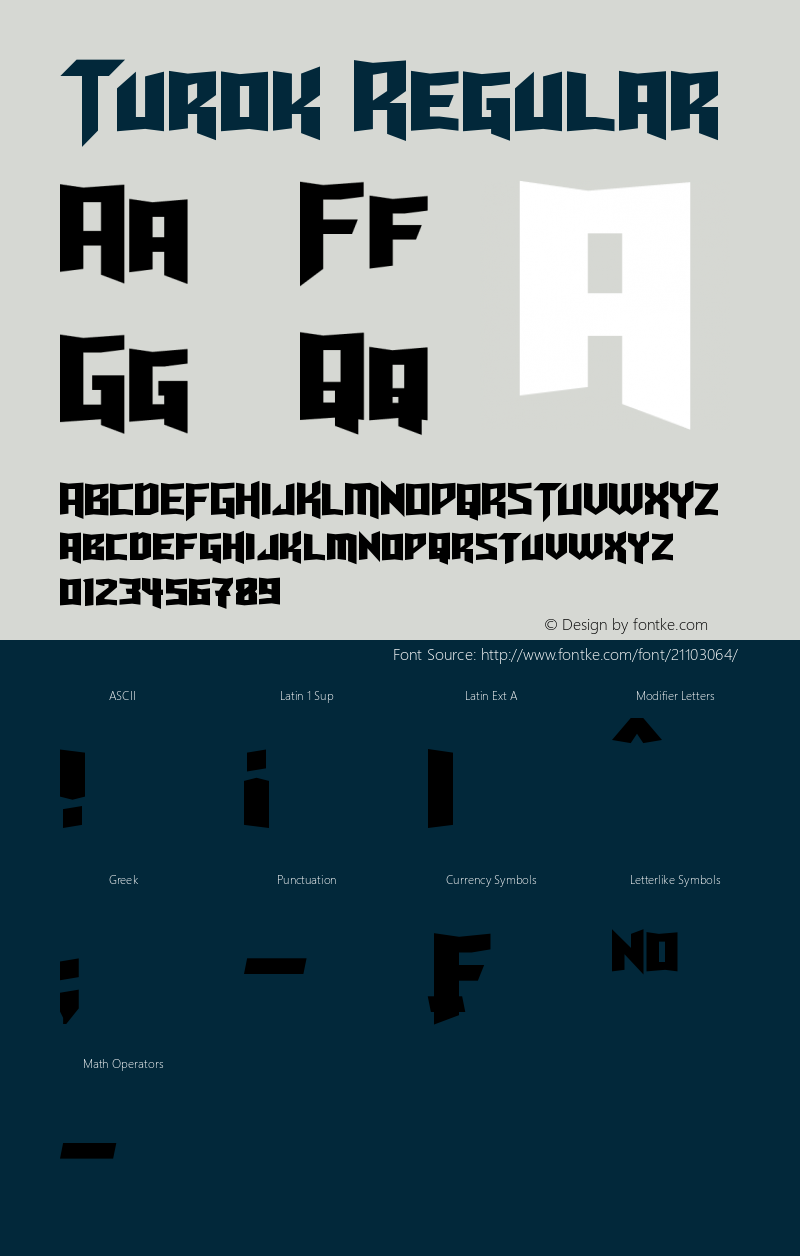 Turok Version 1.10 May 17, 2015 Font Sample