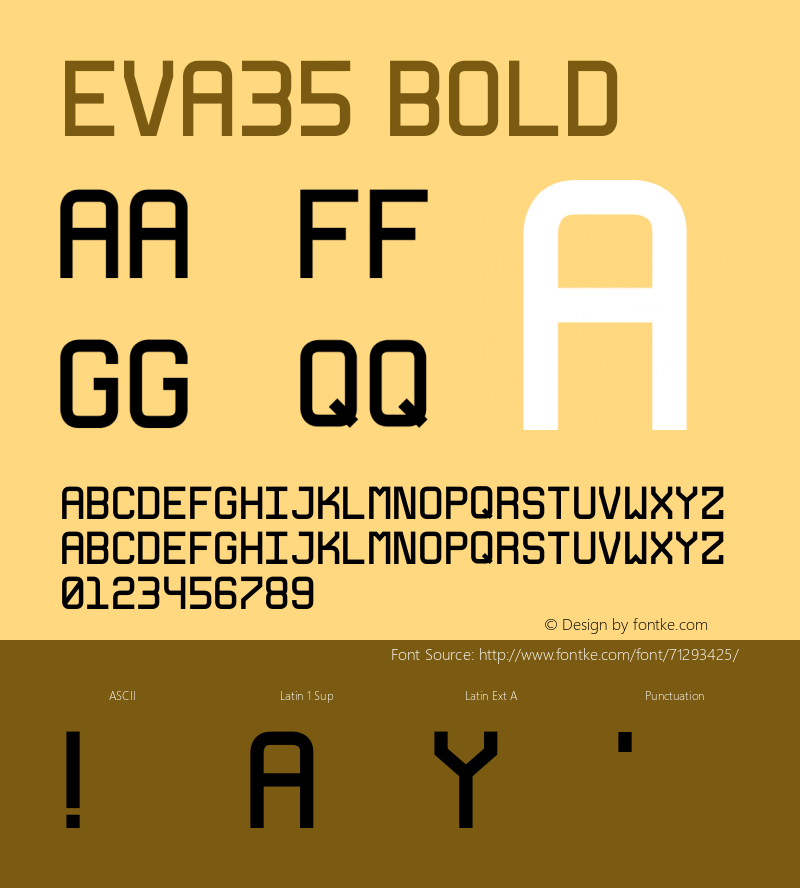 EVA35 Bold Version 1.002;Fontself Maker 3.4.0 Font Sample