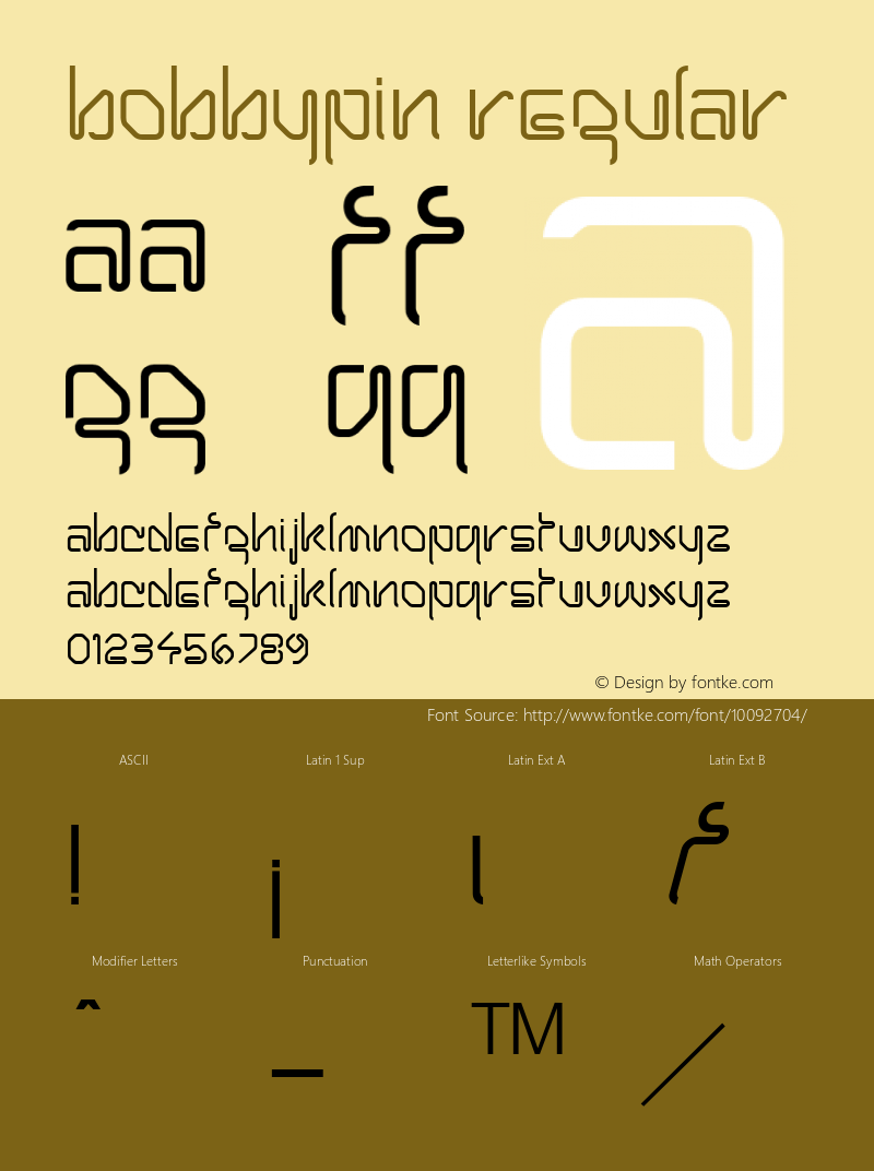 BobbyPin Regular The IMSI MasterFonts Collection, tm 1995, 1996 IMSI (International Microcomputer Software Inc.) Font Sample