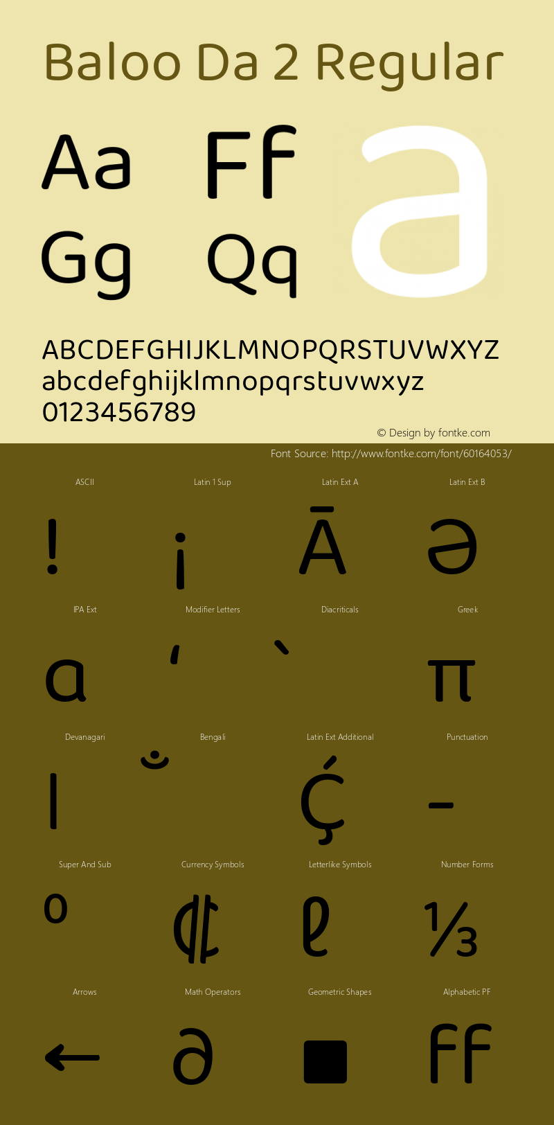 Baloo Da 2 Regular Version 1.640;hotconv 1.0.111;makeotfexe 2.5.65597; ttfautohint (v1.8.3) Font Sample