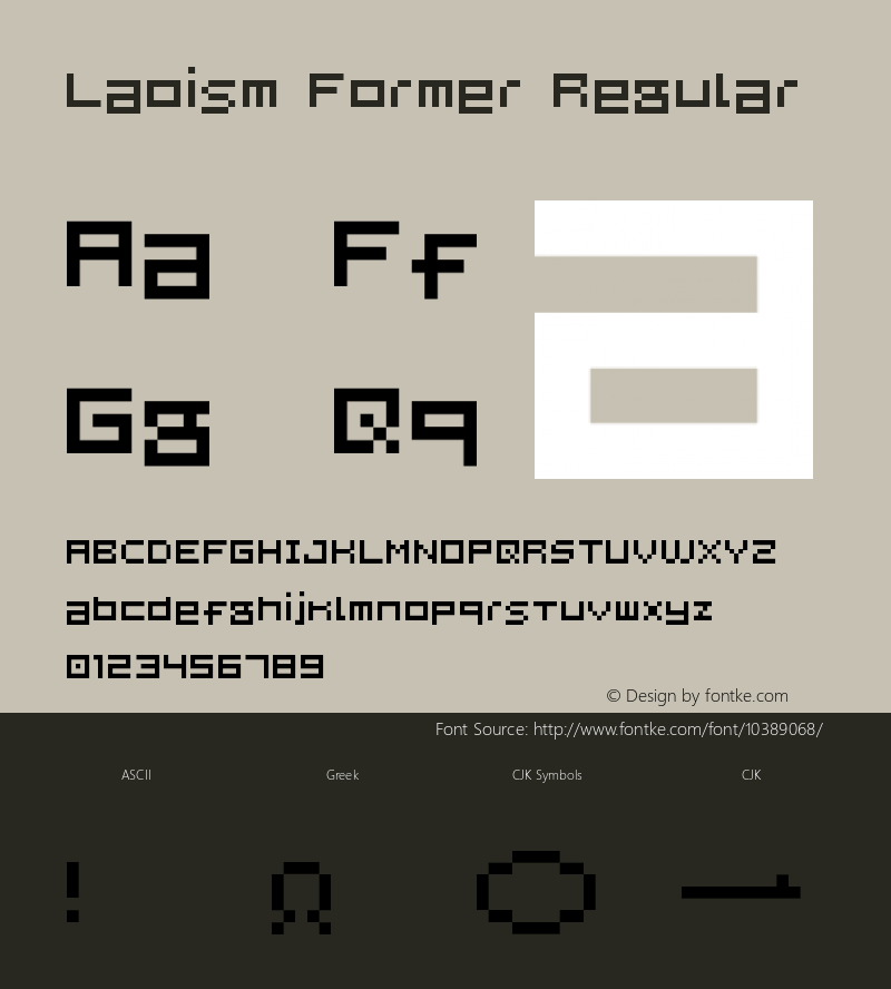 Laoism Former Regular 5.0 Font Sample