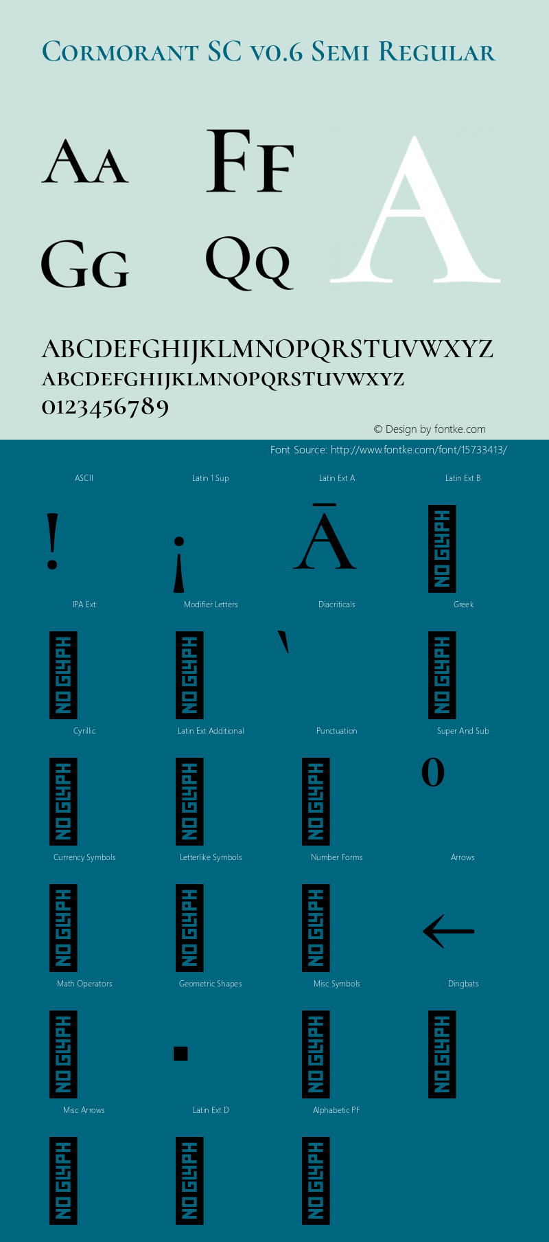 Cormorant SC v0.6 Semi Regular Version 1.000;PS 000.006;hotconv 1.0.70;makeotf.lib2.5.58329 Font Sample