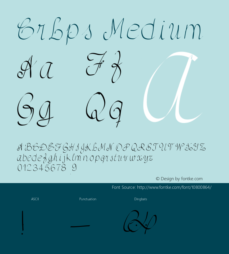 CrLps Medium Version 001.000 Font Sample