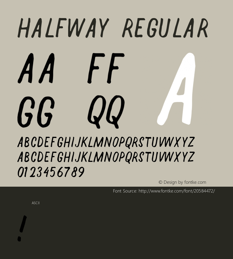 Halfway Version 1.000;PS 001.001;hotconv 1.0.56 Font Sample