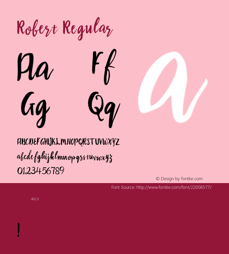 Robert Version 1.000 Font Sample