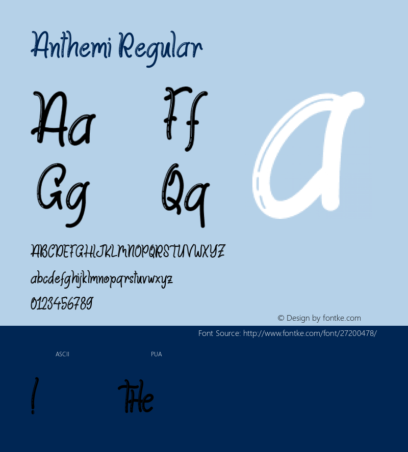 Anthemi Version 1.000 Font Sample