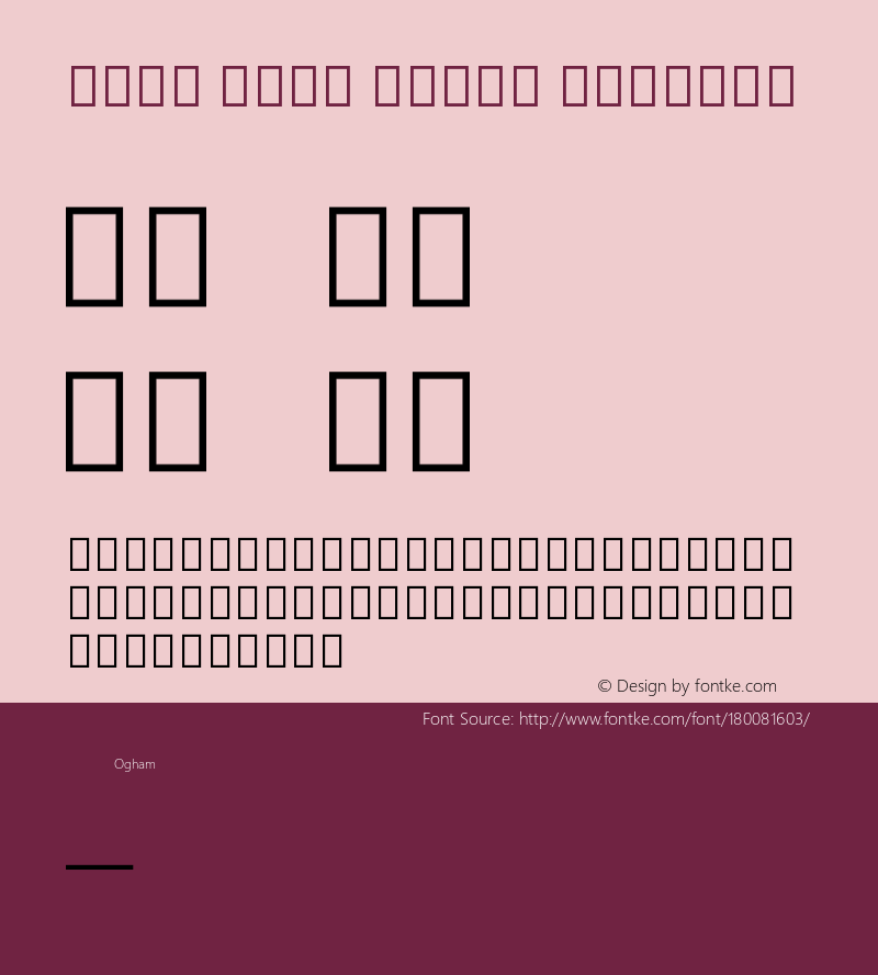 Noto Sans Ogham Regular Version 2.000图片样张