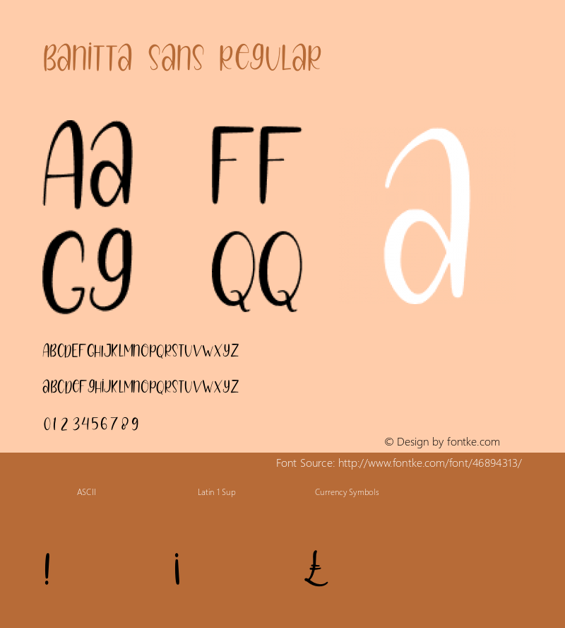 Banitta Sans Version 1.00;October 31, 2019;FontCreator 11.5.0.2430 64-bit Font Sample