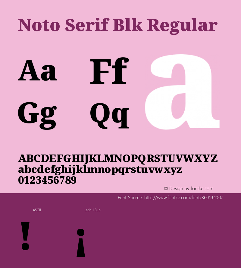 Noto Serif Black Version 2.000;GOOG;noto-source:20170915:90ef993387c0 Font Sample