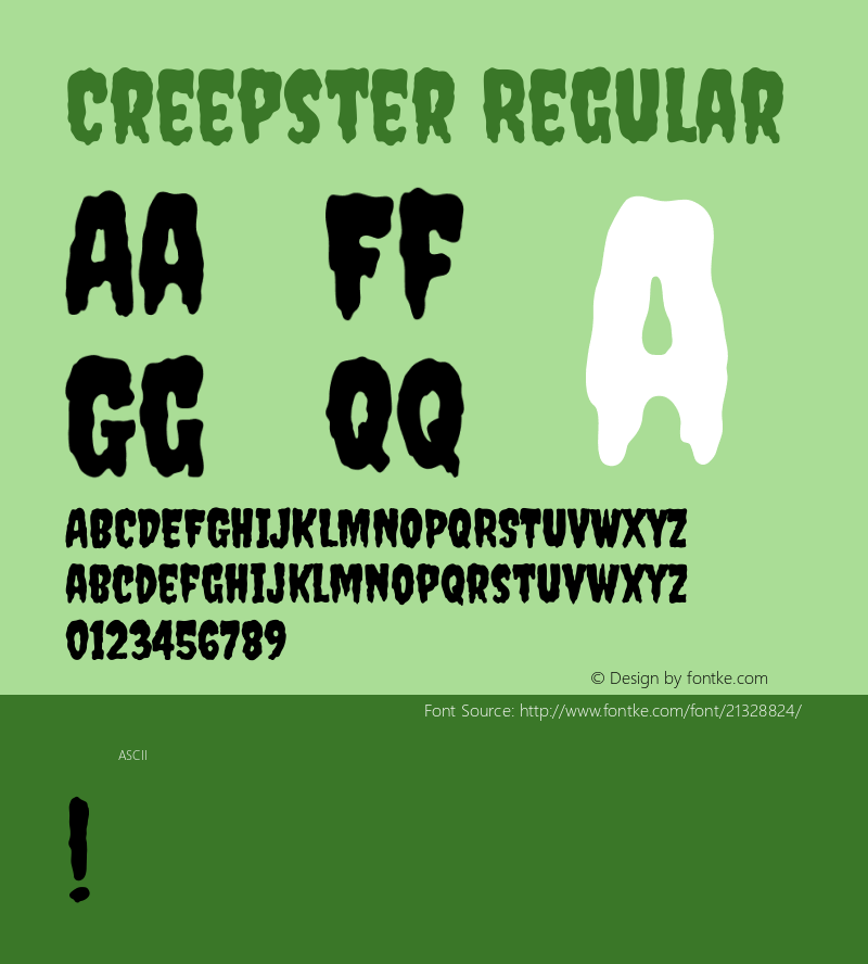 Creepster Version 1.0 Font Sample