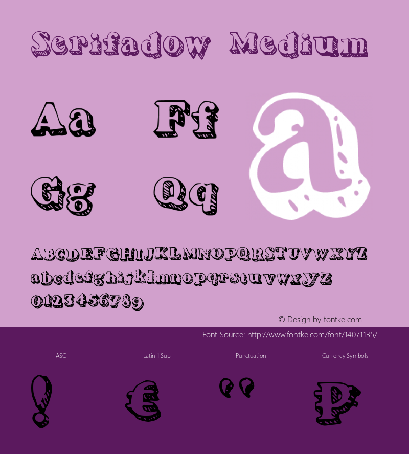 Serifadow Medium Version 001.000 Font Sample