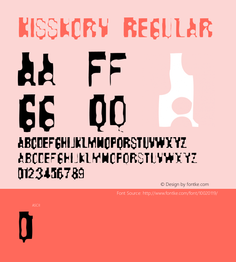 Kisskorv Regular Macromedia Fontographer 4.1 06.04.99 Font Sample