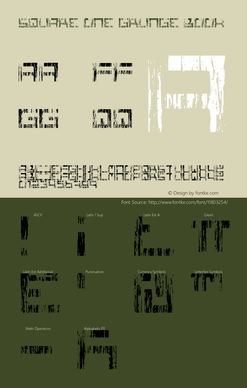 Square One Grunge Book Version 1.002 Font Sample